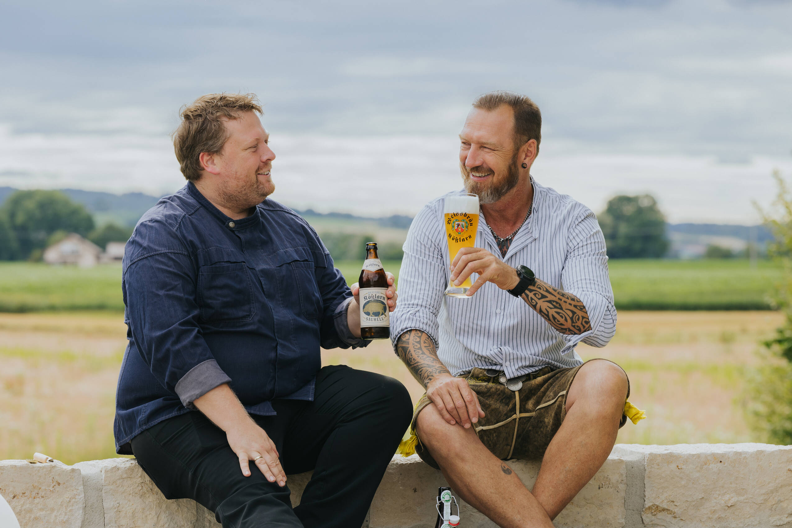 Sven Grunleitner und Christian Müller im Gutshof Sagmühle