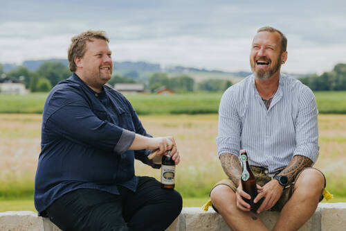 Sven Grunleitner und Christian Müller im Gutshof Sagmühle (2)