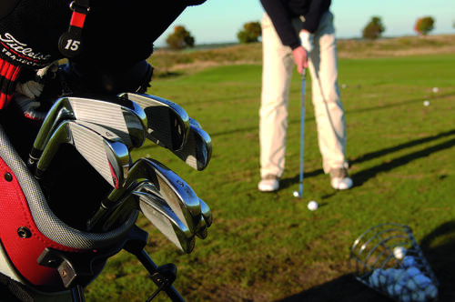Golf bag abschlag